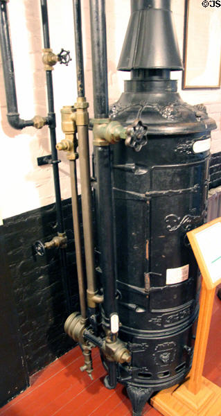 Automatic water heater (c1907) by Pittsburg Water Heater Co. at Marble House. Newport, RI.