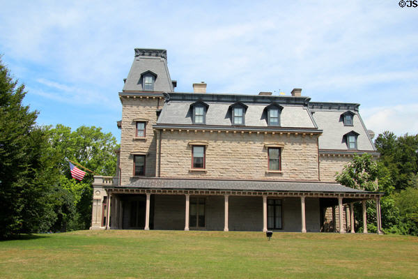 Chateau-sur-Mer side facade & porch built by China Trade Merchant William Westmore. Newport, RI.