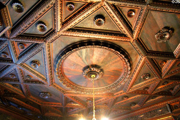 Wooden ceiling at Chateau-sur-Mer. Newport, RI.