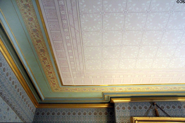 Ceiling decoration at Chateau-sur-Mer. Newport, RI.