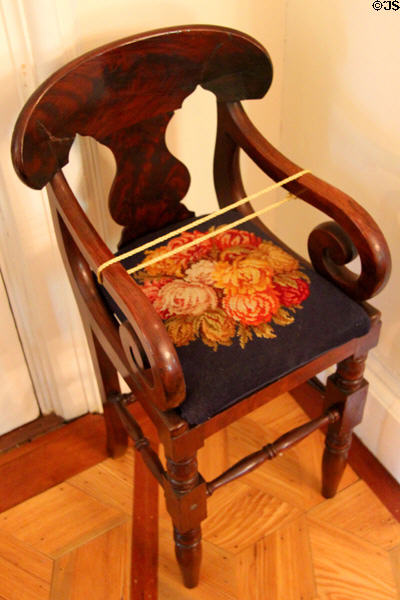 American child's chair (c1840) at Chepstow. Newport, RI.