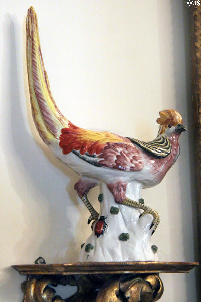 Porcelain pheasant bird at Chepstow. Newport, RI.