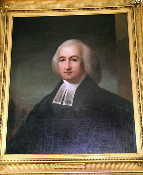 Reverend Henry Melchoir Muhlenberg (1711-87) Founder of Lutheran Church in America portrait (c1880) after original by Jacob Eichholtz at Chepstow. Newport, RI.