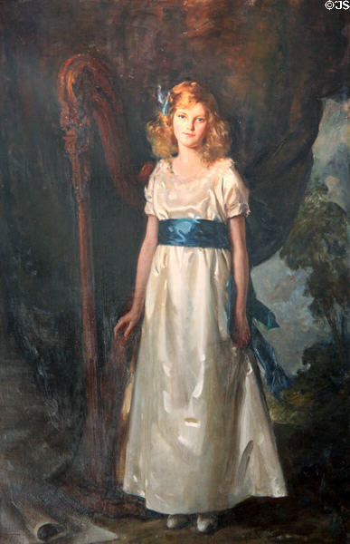 Painting of young Doris Duke (1924) by John Da Costa at Rough Point. Newport, RI.