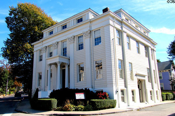 Levi Gale House (1835) (85 Touro St.). Newport, RI. Style: Greek Revival. Architect: Russell Warren.