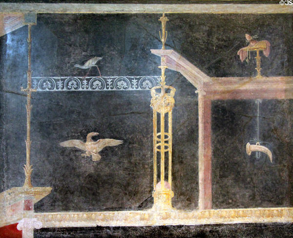 Roman fresco from villa near Fondo Bottaro (14-37 CE) at RISD Museum. Providence, RI.