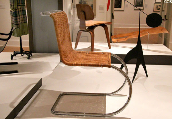 MR chair (1927) by Ludwig Mies van der Rohe at RISD Museum. Providence, RI.