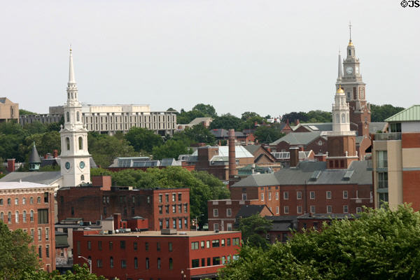 College Hill with an array of steeples. Providence, RI.