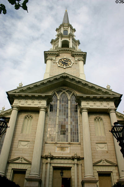 First Unitarian Church facade. Providence, RI.