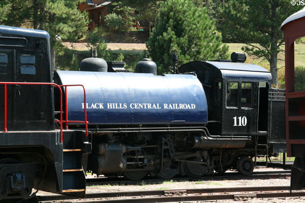 Black Hills Central Railroad Mallet locomotive #110 (1928) of Black Hills Central Railroad. Hill City, SD.