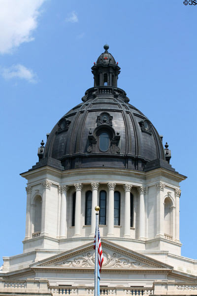 Dome of South Dakota State Capitol. Pierre, SD.