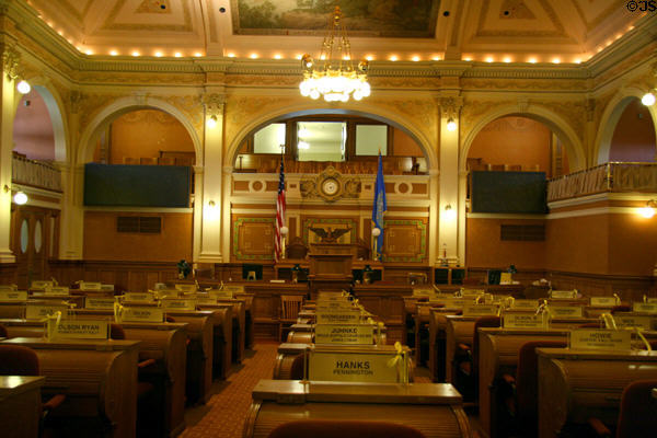 House chamber of South Dakota State Capitol. Pierre, SD.