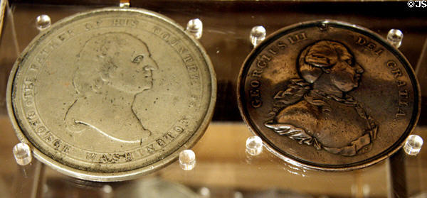 George Washington & King George III peace medals at Old Courthouse Museum. Sioux Falls, SD.