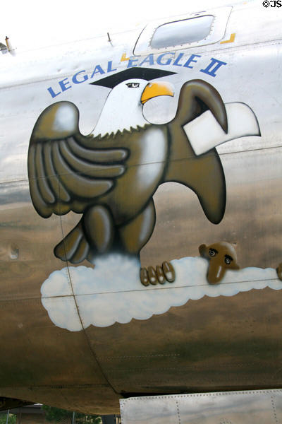 Legal Eagle II nose art of Boeing B-29 Superfortress at South Dakota Air & Space Museum. SD.