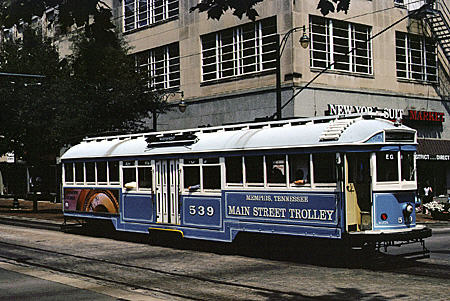 Antique Main Street Trolley. Memphis, TN.
