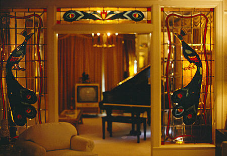 Living room Elvis Presley's mansion, Graceland. Memphis, TN.