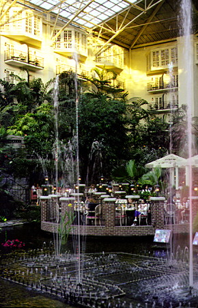 Fountains in Opryland Hotel lobby. Nashville, TN.