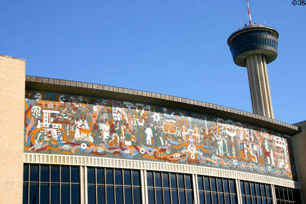 Confluence of Cultures Mural (1968) by on Juan O'Gorman on Henry B. Gonzalez Convention Center done for HemisFair. San Antonio, TX.