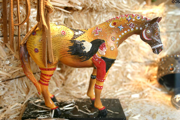 Figurine of horse with Indian symbols. San Antonio, TX.
