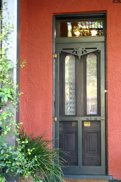 Louis Bergstrom house front door. San Antonio, TX.