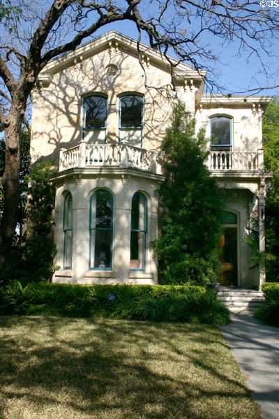 Stevens/James house (1861) (303 King William) in King William district. San Antonio, TX. Style: Italianate.