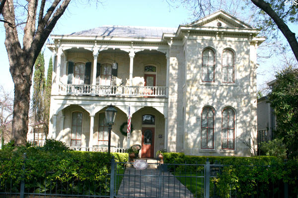 Charles Hummel house (1884) (309 King William) in King William district. San Antonio, TX. Style: Italianate.