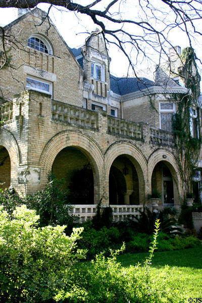 Max L. Oppenheimer house (1900) (316 King William) in King William district. San Antonio, TX. Style: Richardsonian Romanesque.