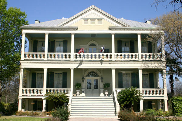 Washington Mitchell-Oge house (1857 & 82) (209 Washington) in King William district. San Antonio, TX.
