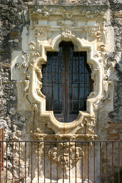 Mission San José rose window. San Antonio, TX.