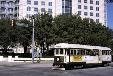 MATA Heritage streetcar (1925) acquired from Australia on McKinney Ave. Dallas, TX.