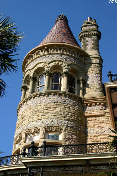 Bishop's Palace corner tower. Galveston, TX.