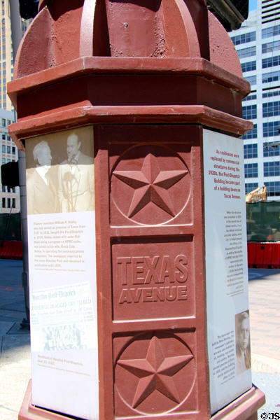 Texas Avenue historic district marker. Houston, TX.