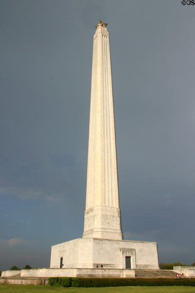 San Jacinto battleground (1836) & monument (1936-9) 570 ft high. Houston, TX.