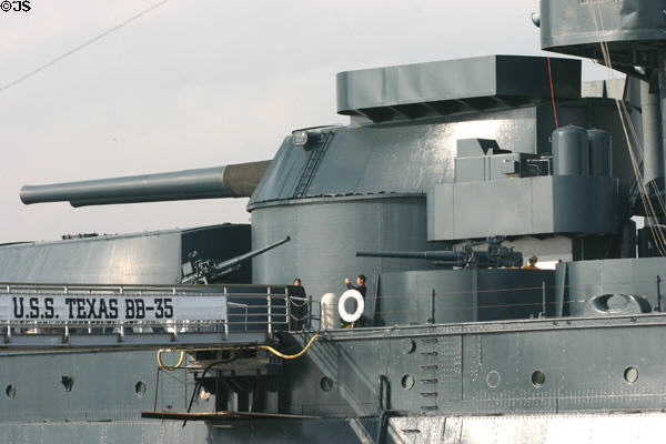 Battleship Texas aft guns. Houston, TX.