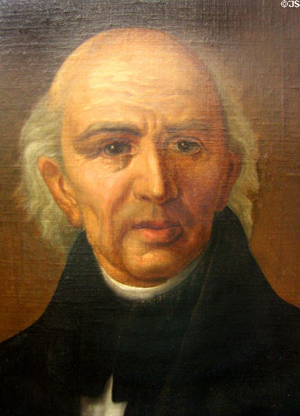 Portrait of Father Miguel Hidalgo y Costilla at San Jacinto Monument museum. San Jacinto, TX.