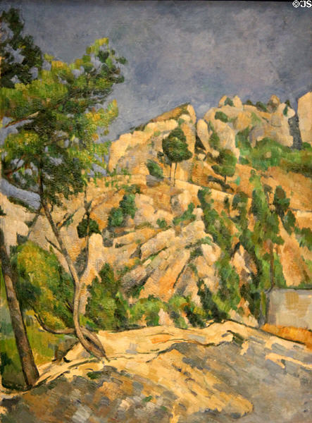 Bottom of the Ravine painting (c1879) by Paul Cézanne at Museum of Fine Arts, Houston. Houston, TX.