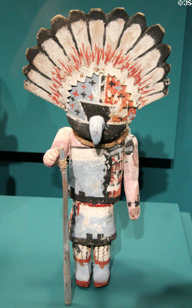 Wooden Hopi Kachina doll (1910-40) at Museum of Fine Arts, Houston. Houston, TX.