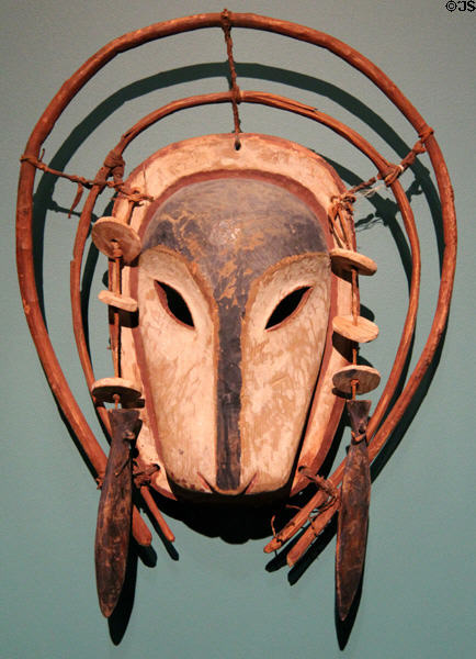 Yup'ik Inuit wolf sprit mask (1850-75) from Kuskokwim River, AK at Museum of Fine Arts, Houston. Houston, TX.