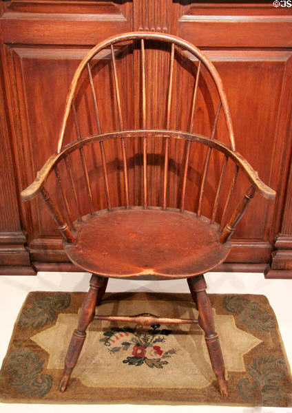 Windsor Armchair (1780-90) on American hooked rug (late19th-early 20thC) at Bayou Bend. Houston, TX.
