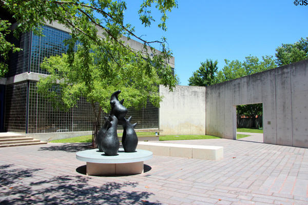 Walls of Cullen Sculpture Garden (1984-5) of Museum of Fine Arts, Houston. Houston, TX. Architect: Isamu Noguchi.