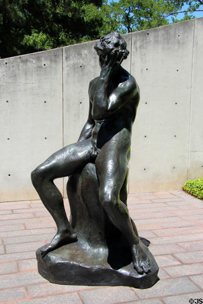 Adam bronze sculpture (1889) by Emile-Antoine Bourdelle at Cullen Sculpture Garden of Museum of Fine Arts, Houston. Houston, TX.