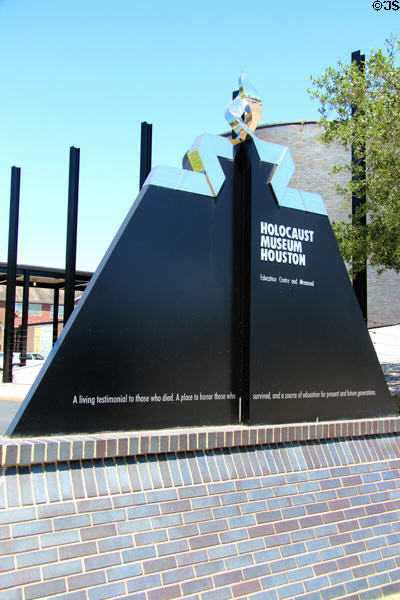 Holocaust Museum Houston sign. Houston, TX.