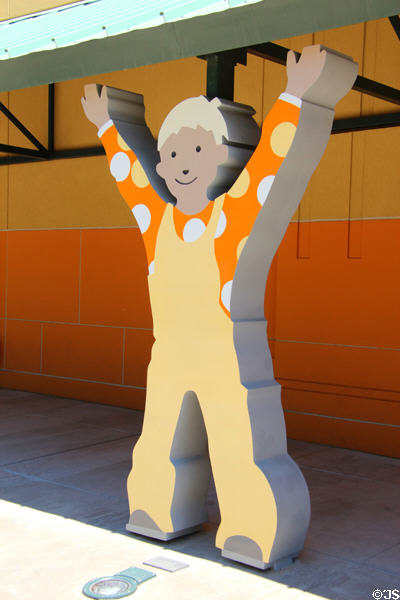 Cutout child supporting Children's Museum of Houston. Houston, TX.