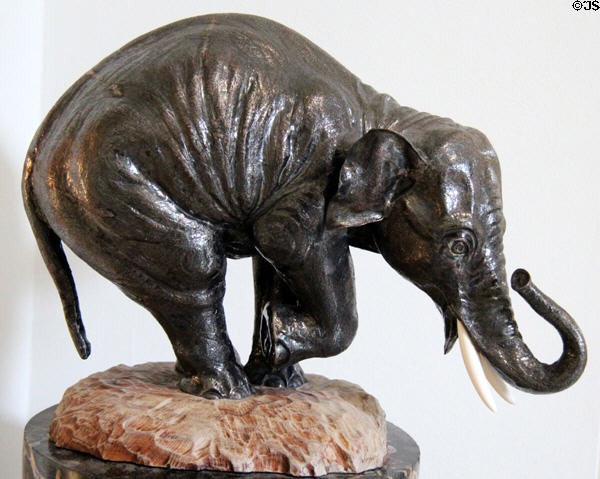Elephant bronze at Rienzi house museum. Houston, TX.