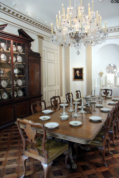 Dining room at Rienzi house museum. Houston, TX.