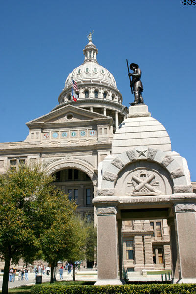 Heroes of the Alamo monument (1891) by J.S. Clark on grounds of State Capitol. Austin, TX.