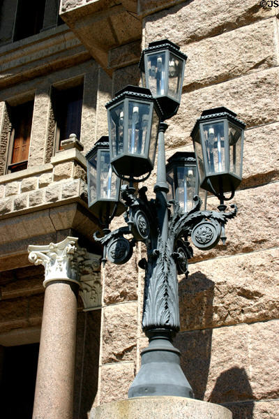 Lampstand on State Capitol. Austin, TX.
