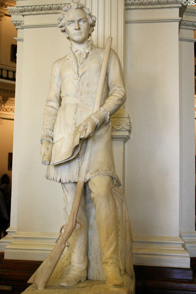 Statue (1894) of Anglo-Texan founder Stephen Fuller Austin by Elisabet Ney in State Capitol. Austin, TX.