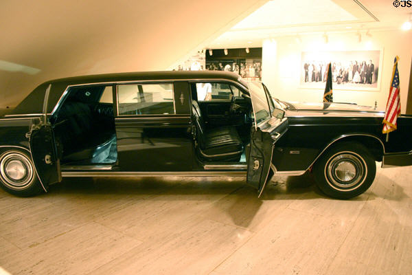 Lyndon B. Johnson Library Presidential Lincoln limousine used by LBJ. Austin, TX.