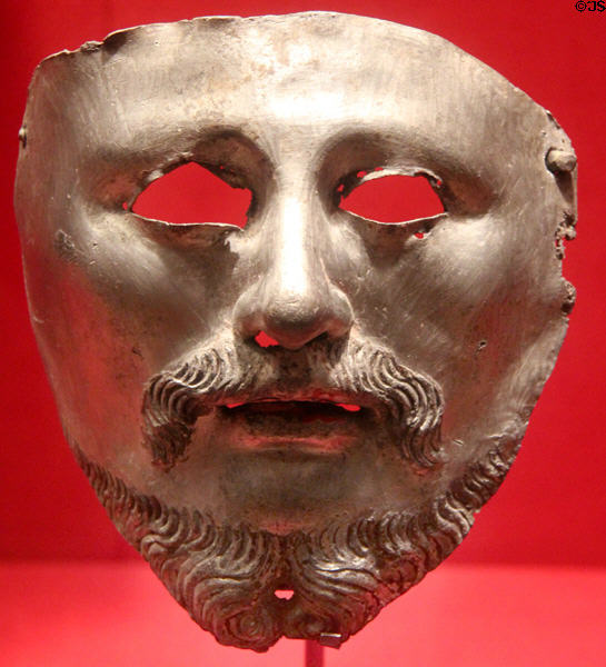 Silver mask (18th C) from Ecuador at San Antonio Museum of Art. San Antonio, TX.